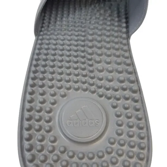 Adidas Adissage Slides Sandal Grey & White Men's 16 New Casual Pool Beach HQ4373 - Picture 6 of 8
